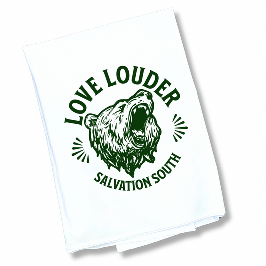 The Love Louder Tea Towel