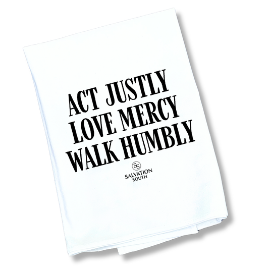 The Act Justly Tea Towel