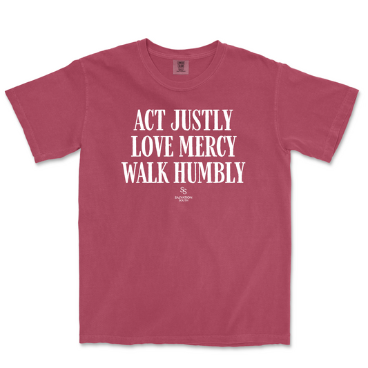 salvation south shirt act justly love mercy walk humbly cotton tshirt t-shirt