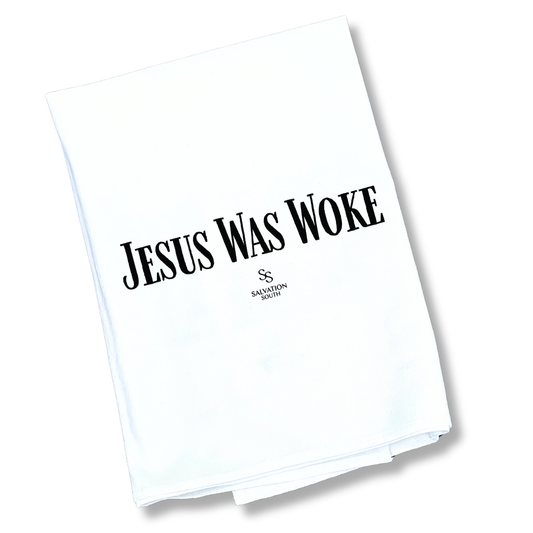 The Jesus Was Woke Tea Towel